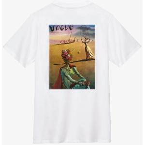 T-Shirt VOGUE Icons bianca con stampa della copertina sul retro e logo rosso