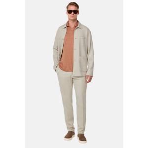 Boggi, Giacca Camicia Sabbia Diagonale In Cotone E Lino, Uomo, Sabbia, Taglia: 46