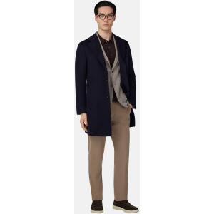 Boggi, Cappotto In Puro Cashmere Monopetto, Uomo, Navy, Taglia: 46