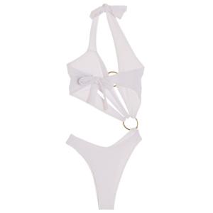 Costume Intero Sex Wax In Stile Asimmetrico Louisa Ballou Bianco Taglia M Louisa Ballou Taglia M