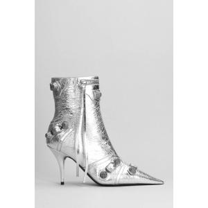 tronchetti tacco alto  in Pelle Argento