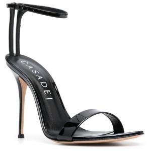 Sandali In Vernice Con Chiusura A Fibbia Casadei Nero Taglia 37 Casadei  Taglia 37