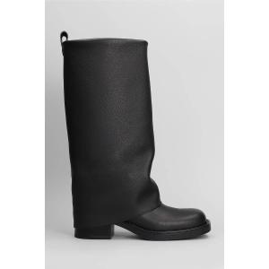 Stivali tacco basso Manchester in Pelle Nera