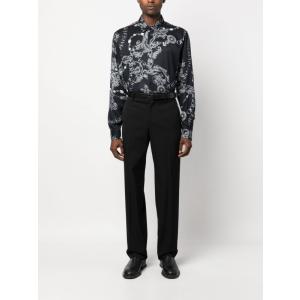 Camicia A Maniche Lunghe Con Catena Versace Jeans Couture Nero Taglia 54 Versace Jeans Couture Taglia 54