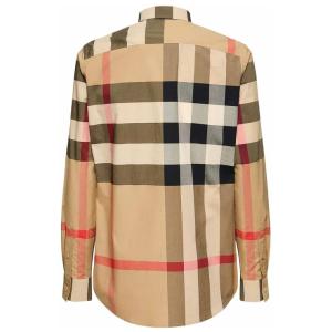 Camicia In Cotone A Quadri Burberry Nude e Neutro Taglia M Burberry  Taglia M