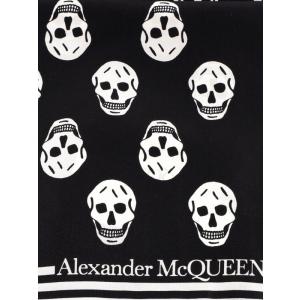 Foulard Skull In Seta Nero Alexander Mcqueen Nero Taglia onesize Alexander Mcqueen Taglia onesize