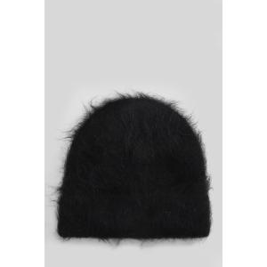 Cappello Fuzzy in Alpaca Nera