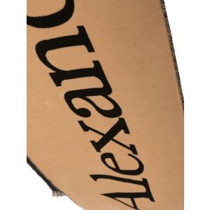 Sciarpa In Cotone Con Logo Alexander Mcqueen Nude e Neutro Taglia onesize Alexander Mcqueen Taglia onesize