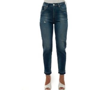 Guess Jeans 5 tasche con rotture MOM JEAN Denim medio Cotone Donna