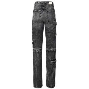 Jeans Slim Con Tasche Cargo Icon Denim Grigio Taglia 23 Icon Denim Taglia 23