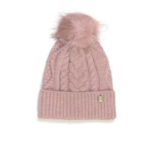 Guess Cappello in maglia con pon-pon Rosa Acrilico Donna