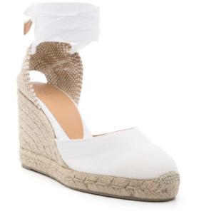 Sandali Carina Bianchi Con Zeppa E Cinturino Castaner Bianco Taglia 36 Castaner Taglia 36
