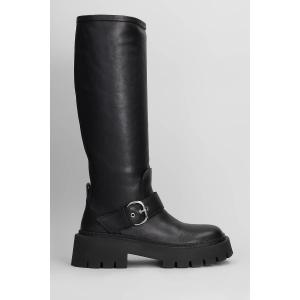 Stivali tacco basso Etna 101 in Pelle Nera