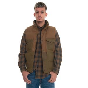 Filson Gilet con zip Senape Cotone Uomo