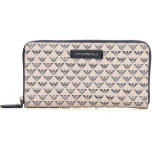 Emporio Armani Portafoglio con zip Beige-blu Poliestere Donna