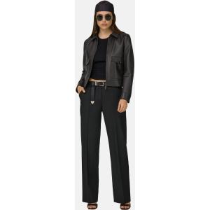 Boggi, Giacca In Vera Pelle, Donna, Marrone scuro, Taglia: S