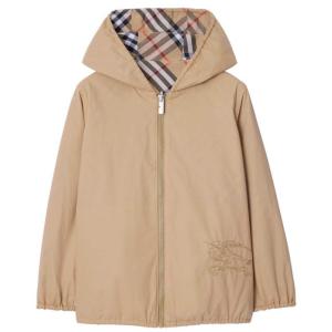 Giacca Reversibile In Cotone Con Motivo Check Burberry Nude e Neutro Taglia 10Y Burberry Taglia 10Y