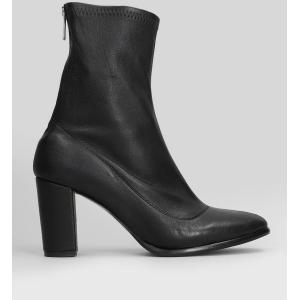 tronchetti tacco alto  in Pelle Nera