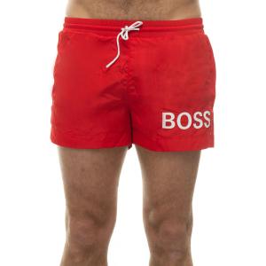 BOSS Boxer mare Rosso Poliestere Uomo