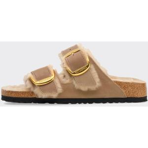 Birkenstock Ciabatta Arizona Big Buckle Shearl Oiled Leather Tabacco Brown