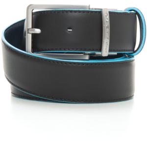 Piquadro Cintura reversibile Nero-blu Pelle Uomo