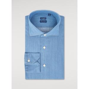 Camicia collo francese denim
