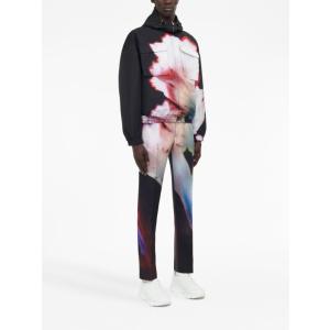 Giacca A Vento Con Stampa Floreale Alexander Mcqueen Fantasia e Rigato Taglia 50 Alexander Mcqueen Taglia 50