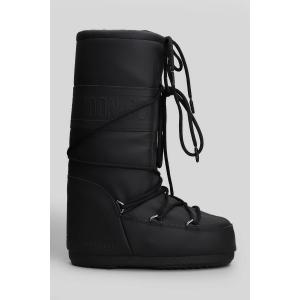 Stivali tacco basso Mb icon rubber in Poliestere Nera