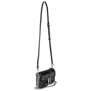 Borsa Mini In Tessuto Con Pailettes E Logo Marc Jacobs Nero Taglia onesize Marc Jacobs Taglia onesize