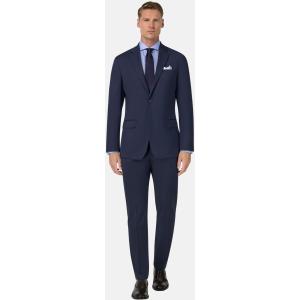 Boggi, Abito Micro Fantasia In Lana Elasticizzata, Uomo, Navy, Taglia: 44