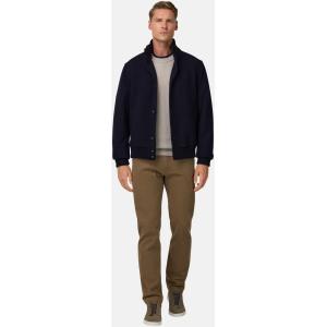 Boggi, Bomber In Lana E Nylon, Uomo, Navy, Taglia: L