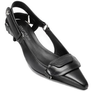 Slingback In Pelle Da Corsa Courreges Nero Taglia 39 Courreges Taglia 39
