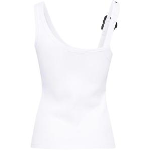 T-shirt Con Dettaglio Fibbia Versace Jeans Couture Bianco Taglia 44 Versace Jeans Couture Taglia 44