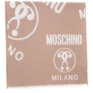 Moschino Sciarpa fantasia Beige Lana merino Uomo