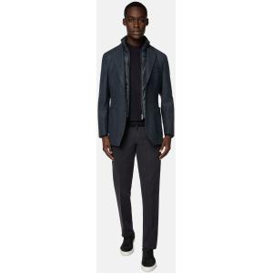 Boggi, Giacca Con Pettorina Misto Lana, Uomo, Navy, Taglia: 44