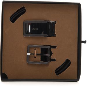 BOSS Set cintura con doppia fibbia Nero-marrone Pelle Uomo