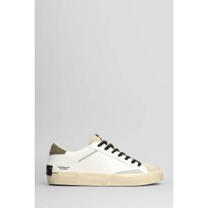 Sneakers Distressed in pelle e camoscio Bianco