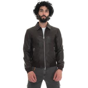 The Jack Leathers Giubbino in pelle traforata NEWYORKERPERFO Marrone Pelle di agnello Uomo