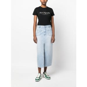 T-shirt Con Logo Ricamato Karl Lagerfeld Nero Taglia L Karl Lagerfeld  Taglia L