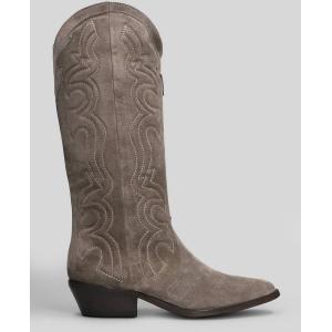 Stivali texani  in Camoscio Taupe