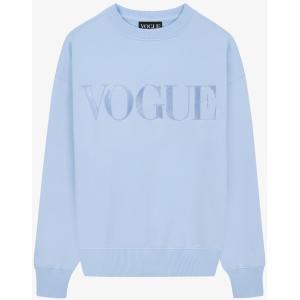 Felpa VOGUE azzurra con logo ricamato