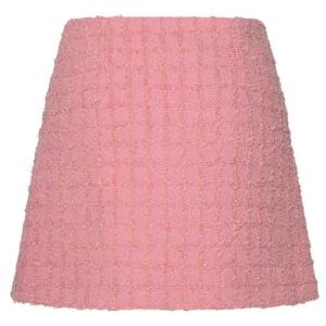 Gonna Rosa In Misto Lana Vergine Versace Nude e Neutro Taglia 42 Versace  Taglia 42