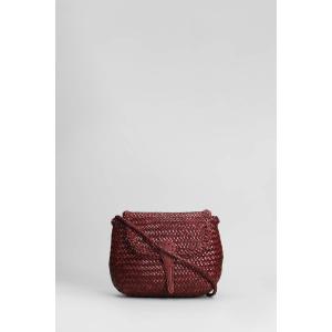 Borsa a spalla Mini City Bag in Pelle Bordeaux