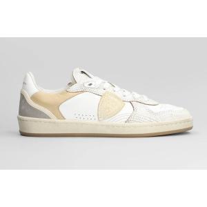 Sneakers Pgal Low in Pelle Bianca