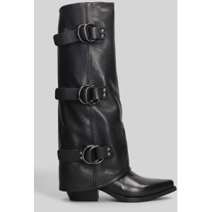 Stivali texani  in Pelle Nera