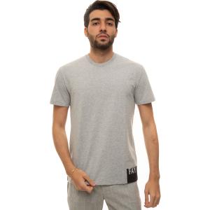 Fay T-shirt manica corta girocollo Grigio Cotone Uomo