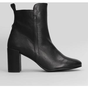 tronchetti tacco alto  in Pelle Nera