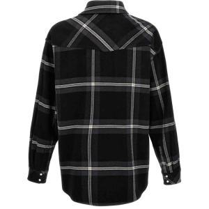 Camicia A Quadri Con Monogramma Palm Angels Grigio Taglia 48 Palm Angels  Taglia 48