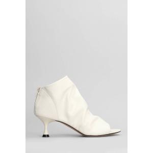 tronchetti tacco alto  in Pelle Bianca