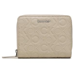 33-Portafoglio piccolo da donna Ck Must Wallet W/Flap Md-Emb Mn K60K610950 Beige